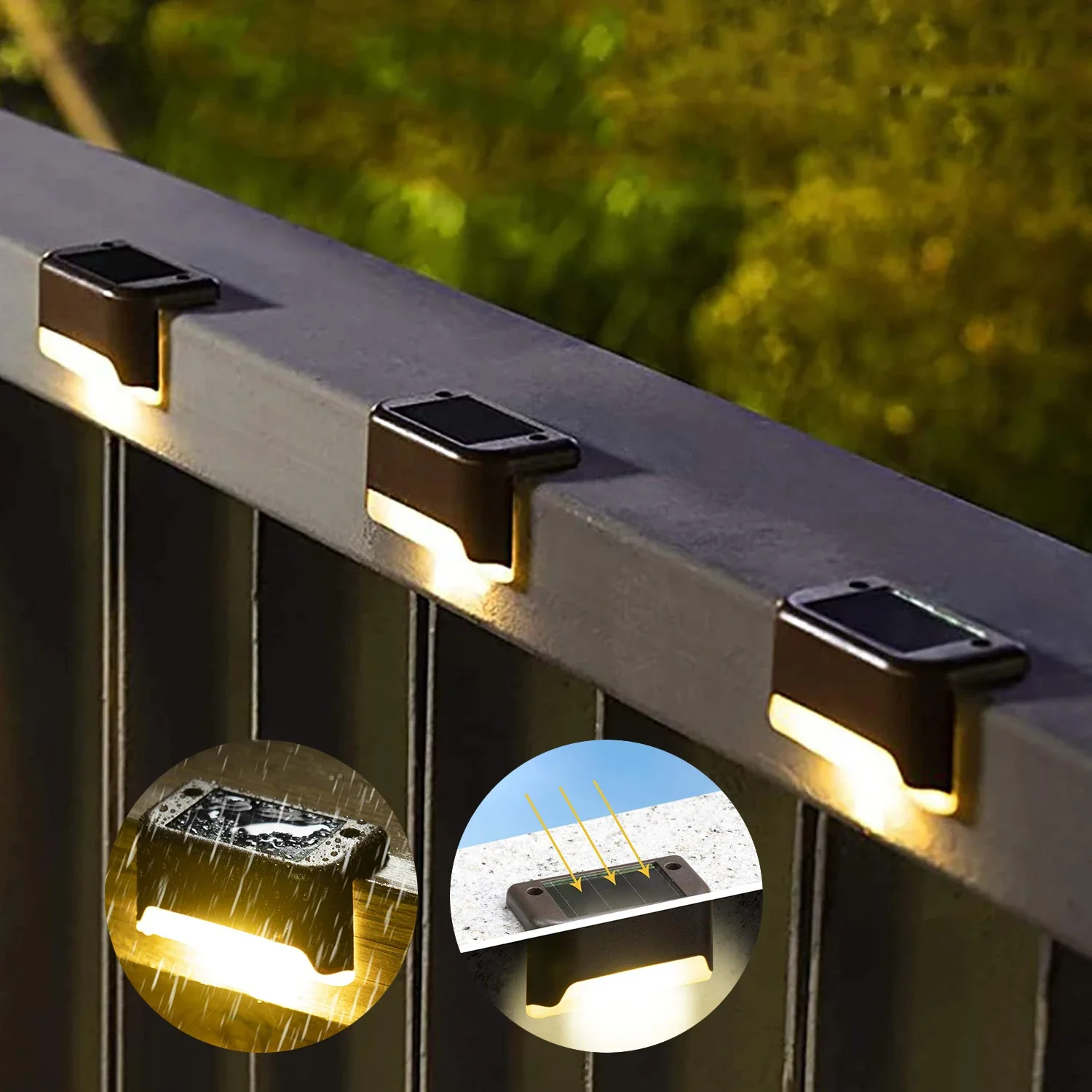 Solar Step Lights Outdoor | Waterproof Garden Deck Lamp